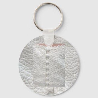 White Wedding Gown Keychain - Customisable