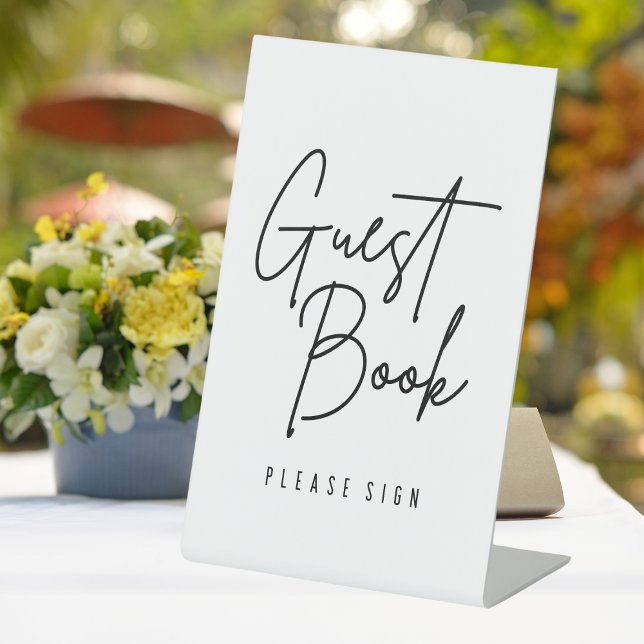 White Wedding Guest Book Sign  (Guest Book Please Sign White Wedding Signing Table
)