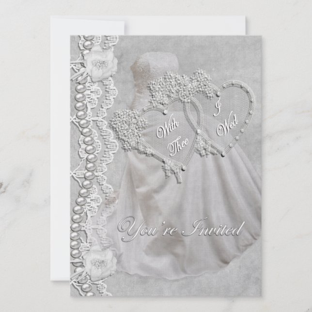 White Wedding Invitation (Front)