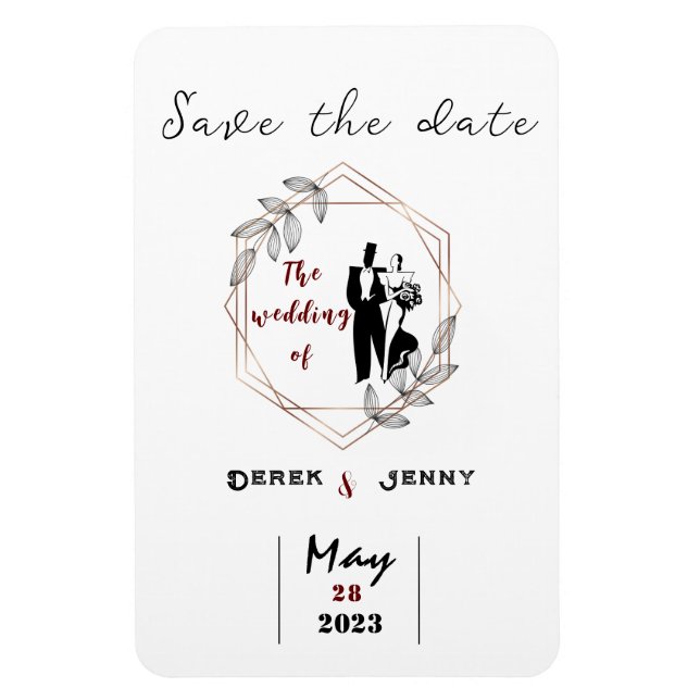 White Wedding Magnet (Vertical)