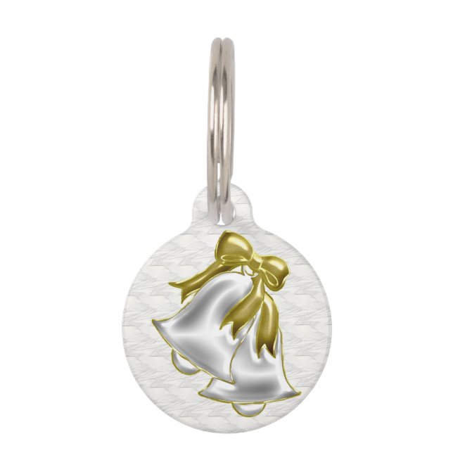 White Wedding Pet Tag (Front)