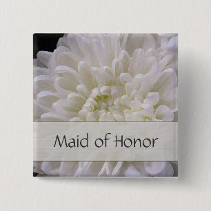 White Wedding Pin for the Maid of Honour
