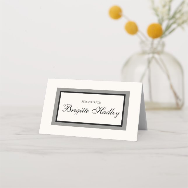 White wedding place card (Front)