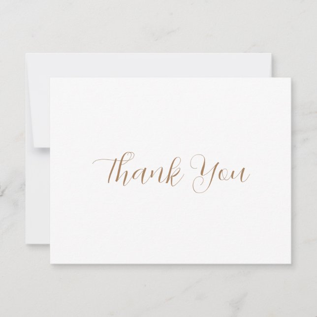 White Wedding Thank You Card (Front)
