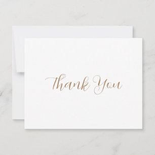 White Wedding Thank You Card