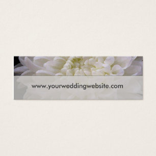 White wedding website cards