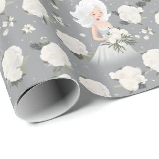 White Wedding Wrapping Paper