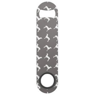 White Weimaraner Silhouettes On Grey