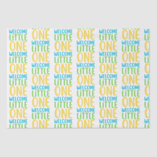 White "Welcome Little One" Baby Shower Tissue Paper