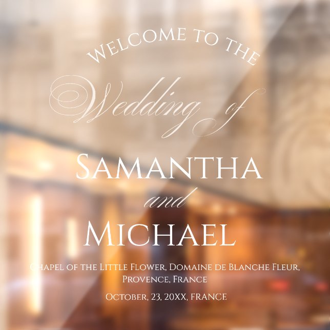 White Welcome Wedding Elegant  Address  (Sheet 2)