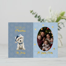 White Westie And Family Christmas