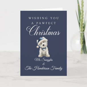 White Westie Christmas Card