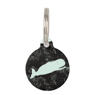 white whale pet tag