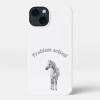 White Wild Horse Problem Solved iPhone 13 Case