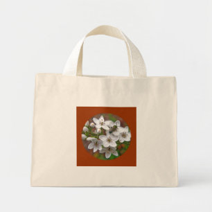 White Wildflower & Bee Fly Mini Tote Bag