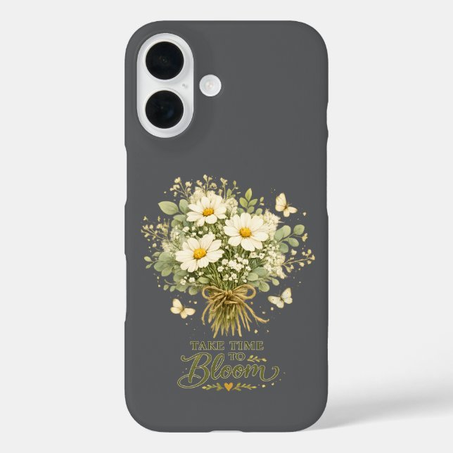 White Wildflower Bouquet Case-Mate iPhone Case (Back)