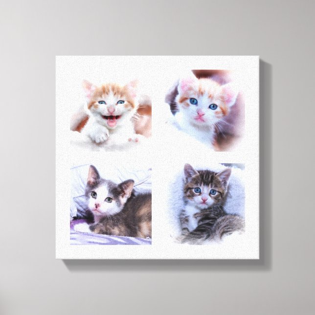 White Window Pane Photo Collage Wrapped Canvas (Front)