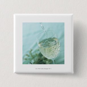 White Wine 15 Cm Square Badge