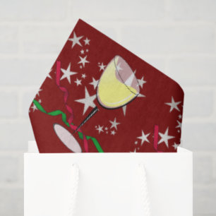 White Wine Christmas Tissue Paper