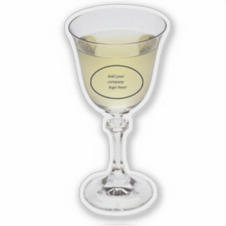 White Wine Custom Cut Decal Sticker w/ YOUR LOGO