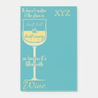White Wine Glass custom monogram Post-It notes