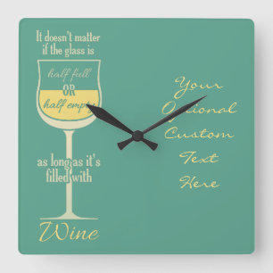 White Wine Glass custom wall clock