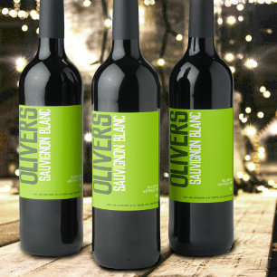 White wine home winemakers text custom label