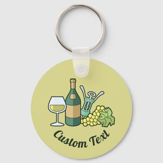White Wine Keychain (Front)