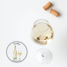 White Wine Lover Coaster –  Personalized Wine