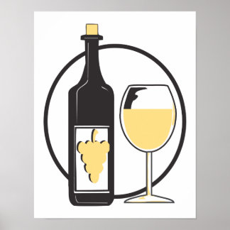 White Wine Poster
