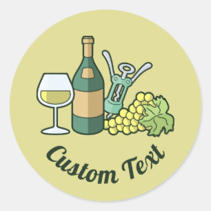 White Wine Sticker