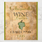 White Wine Vintage Look Personalised Bottle Label