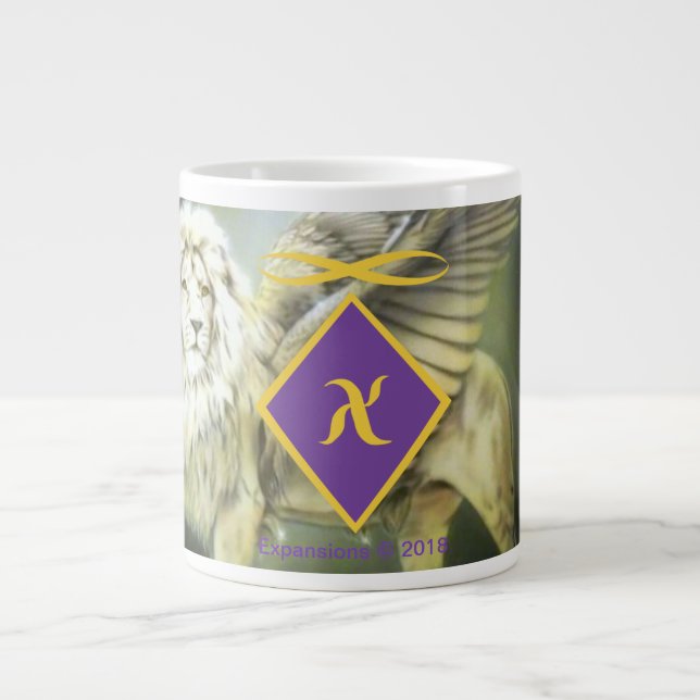 White Winged Lion Jumbo 20 oz mug (Front)