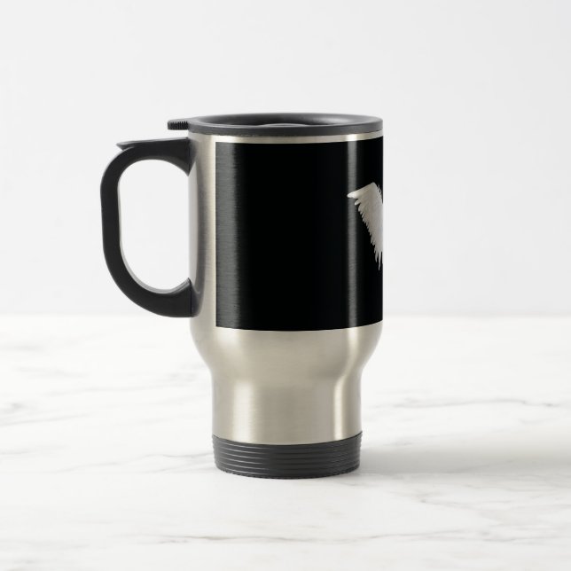 White Wings Travel/Commuter Mug (Left)