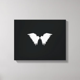 White Wings Wrapped Canvas