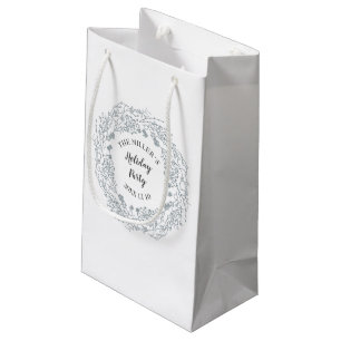white winter berries wreath party small gift bag