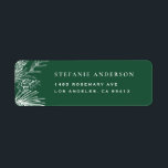 White Winter Botanicals Forest Green Christmas<br><div class="desc">Add a seasonal touch to your outgoing mail with this elegant address label featuring white winter botanicals and pinecones on a deep green background. The soft, natural elements evoke the quiet beauty of the season and work well for winter weddings, holiday mail, or everyday use during the colder months. The...</div>
