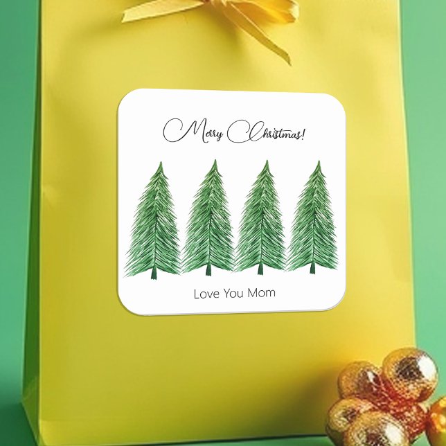 White Winter Holiday Country Beauty Square Sticker (Creator Uploaded)