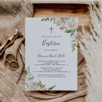 White Winter Peony Floral Baptism