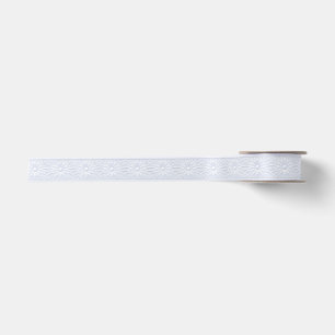 White Winter Snowflakes on an Ice Blue Background Satin Ribbon