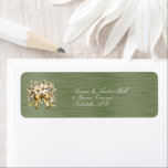 White Winterberry Wedding Invitation<br><div class="desc">Your bride and groom will want to send out their new address to everyone they know and what better way than these matching labels from the wedding invitation set. Background is a dark green shimmery metal paper. White text completes the image. Visit the collection to see the many products associated...</div>