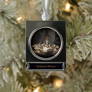 White Witch's Kitchen Museum, Witchcraft & MAGICK Silver Plated Banner Ornament