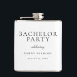 White With Black Classic Mens Bachelor Party Gift Hip Flask<br><div class="desc">White With Black Classic Mens Bachelor Party Gift

Follow our store for lots more invitations and designs</div>