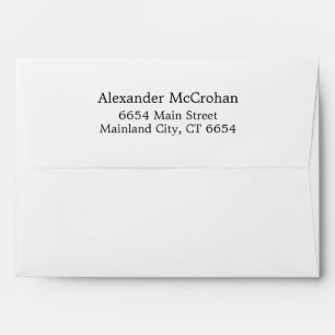 White with Black Return Address Mailing Envelope