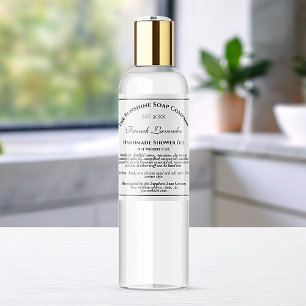 White with Black Text Cosmetics Label 2.5" x 2.5"