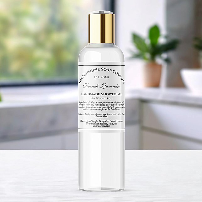 White with Black Text Cosmetics Label 2.5" x 2.5" (Creator Uploaded)