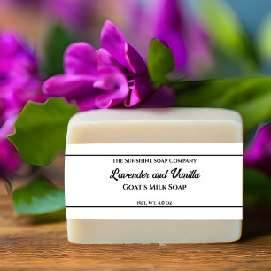 White with Black Text Soap Belly Band Invitation Belly Band