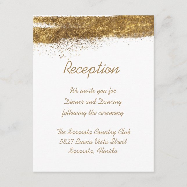 White with Gold Enclosure Card (Front)