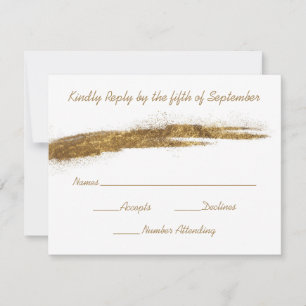 White with Gold Reply Card