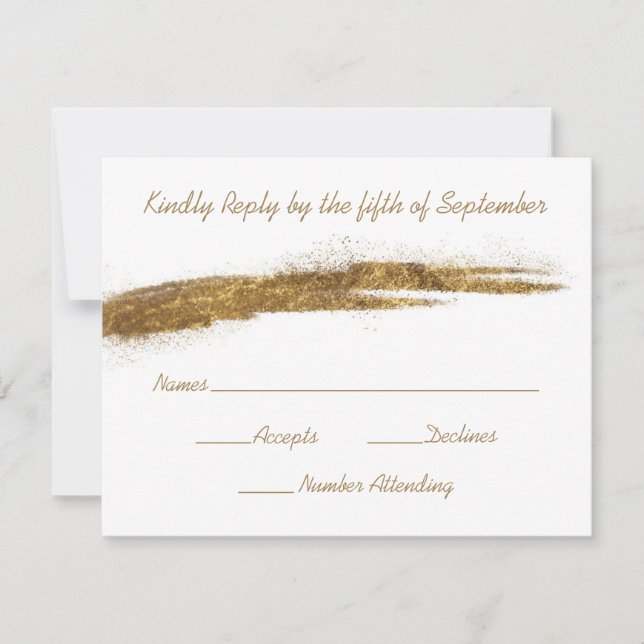 White with Gold Reply Card (Front)
